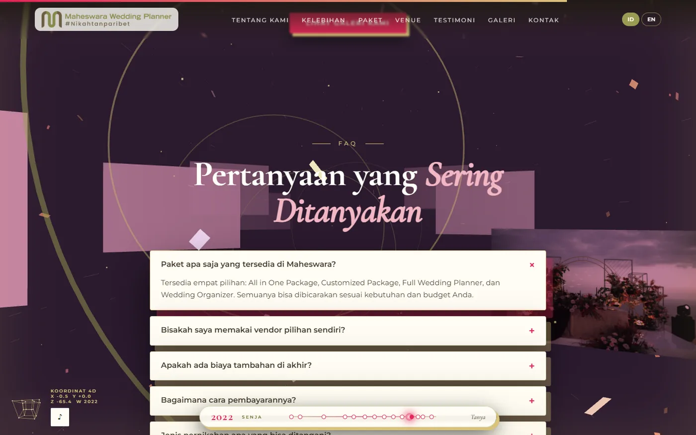 FAQ section of the Maheswara website